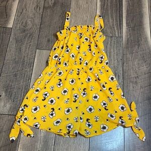 flower romper, bows at the bottom